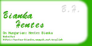 bianka hentes business card